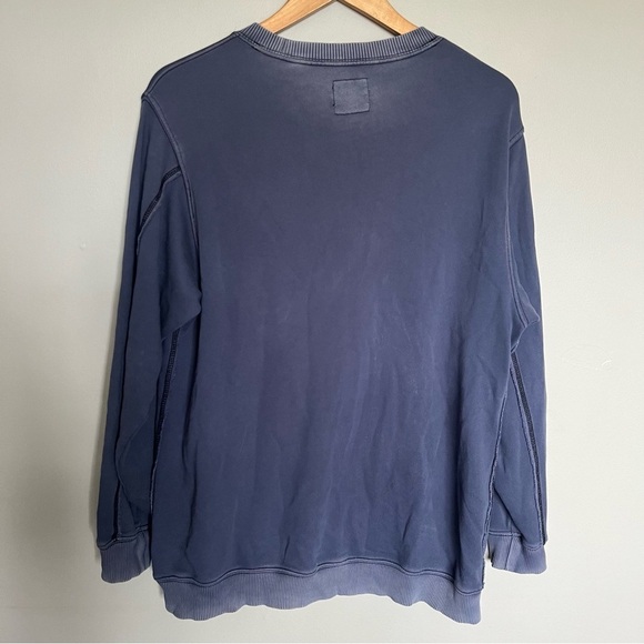 Aerie Upstate Oversized Crewneck Preppy Collegiate Sweatshirt Faded Blue Size XS - Picture 4 of 15